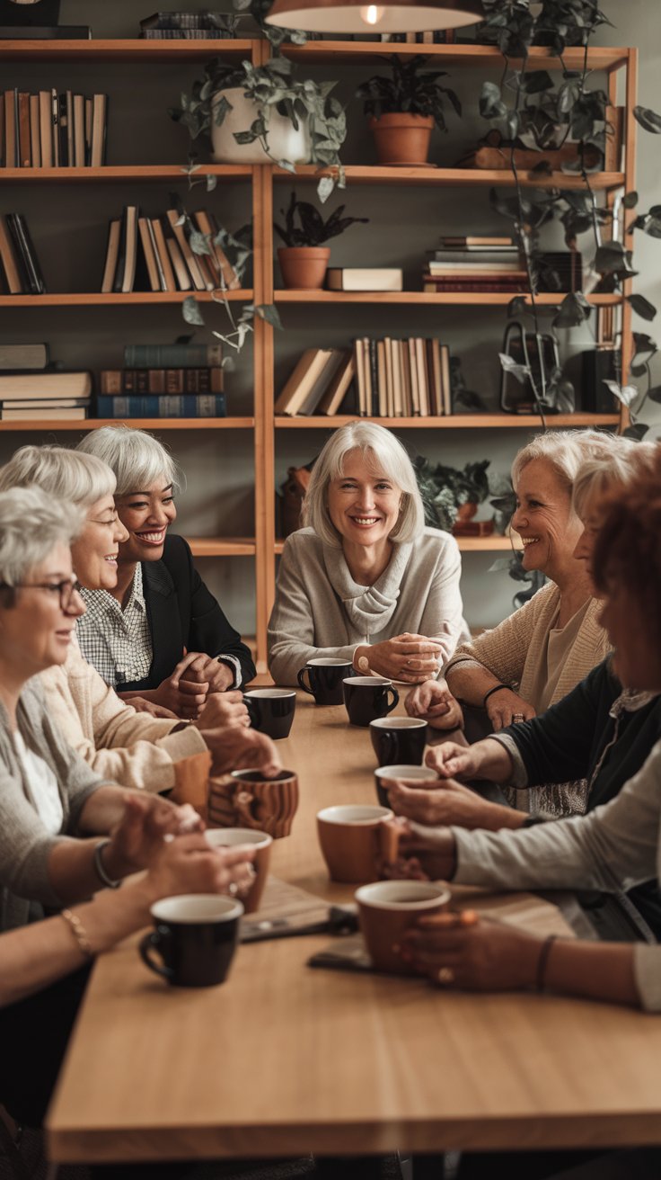 group of successful older women