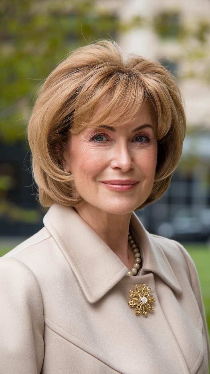 Elegant Bob with Soft Fringes