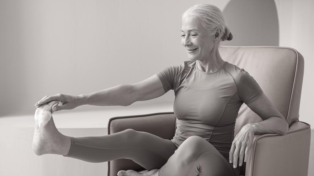 seated calf muscle stretch