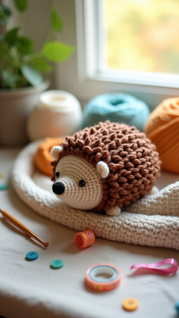 adorable spiky forest creature
