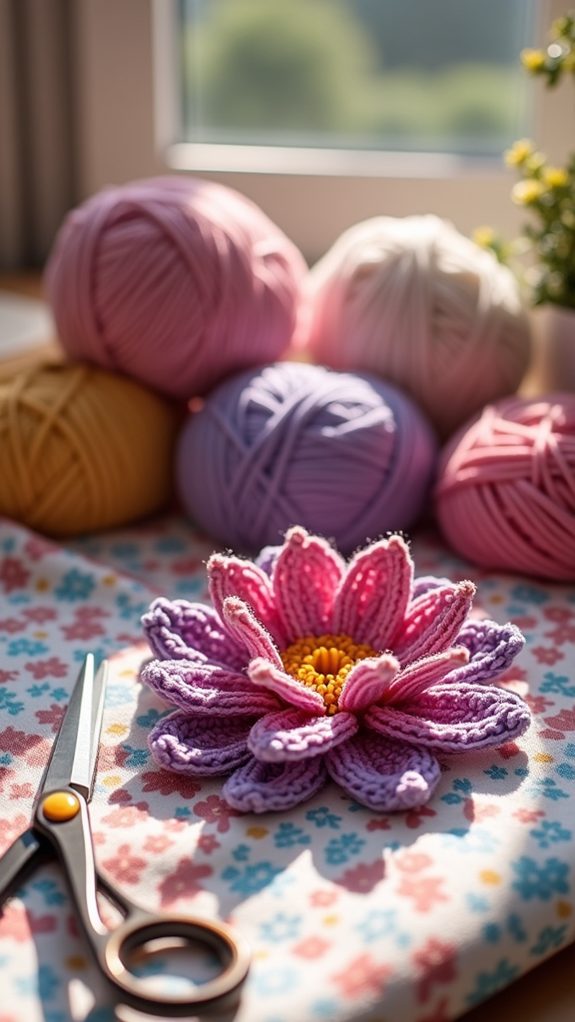 artisan crafted crochet blooms