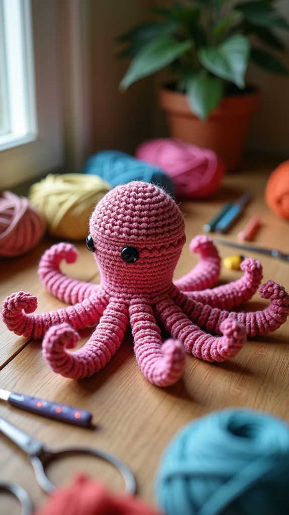 charming handmade crochet octopus