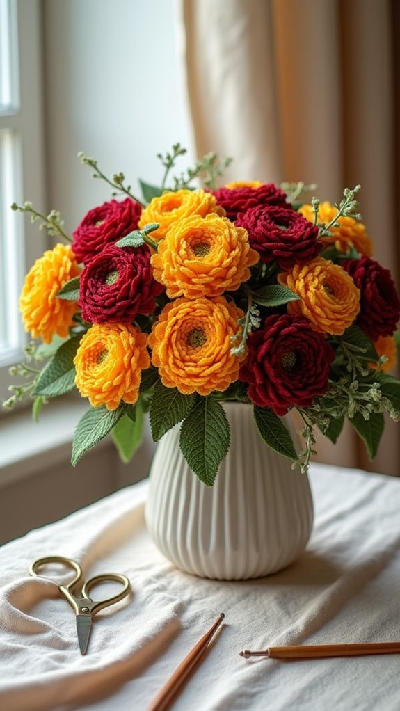 chrysanthemum cluster texture design
