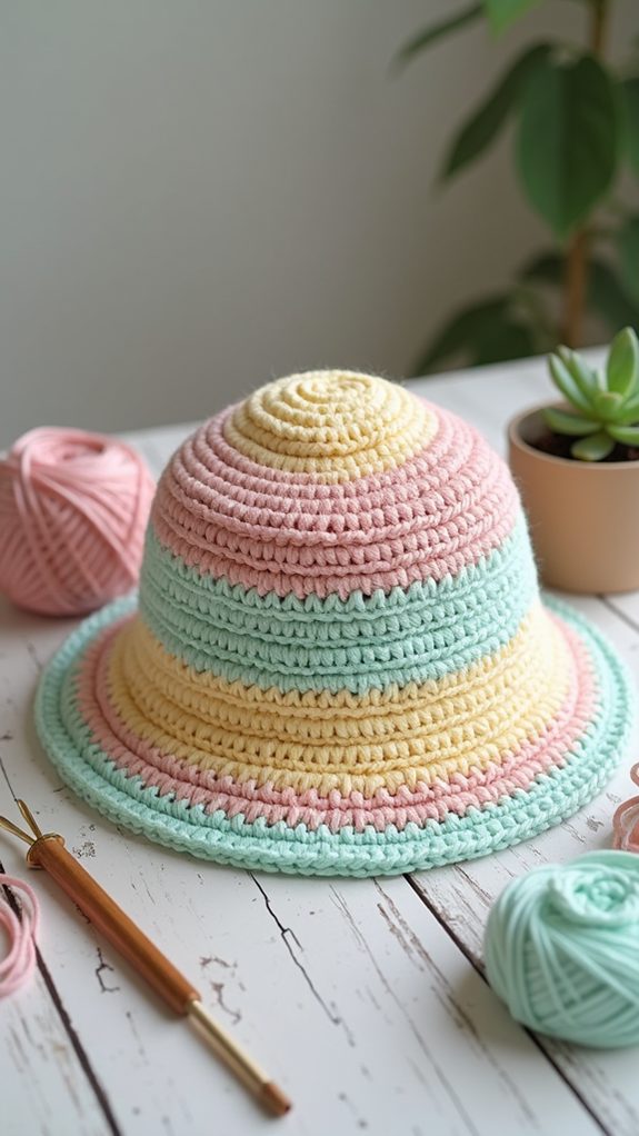 colorful bucket hat style