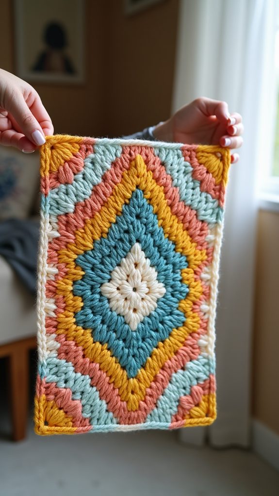 colorful crochet abstract design