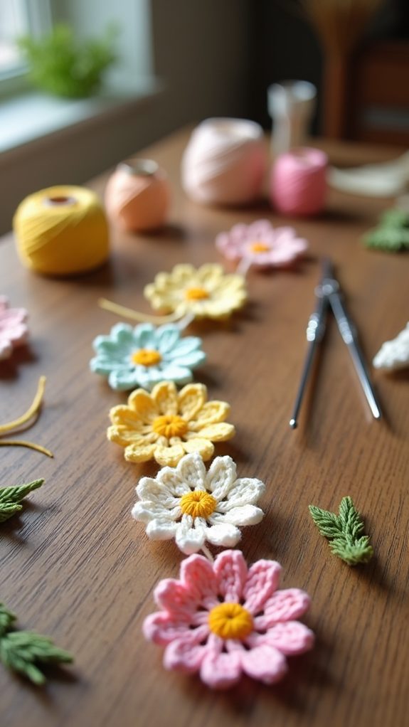 colorful floral garland creation