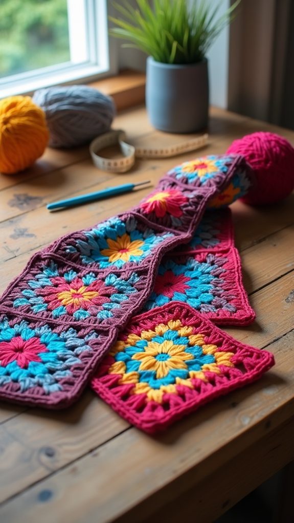 colorful knitted accessory design