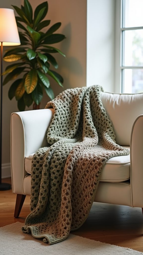 contemporary crochet blanket design