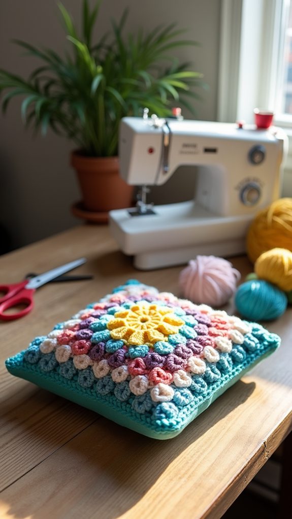 cozy crochet cushion design