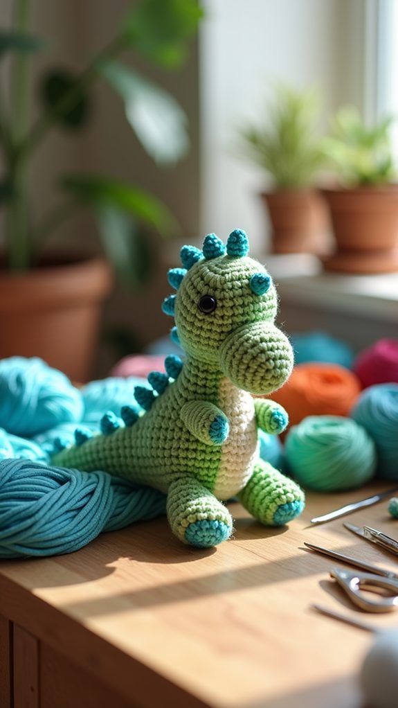cozy cuddly dino friend