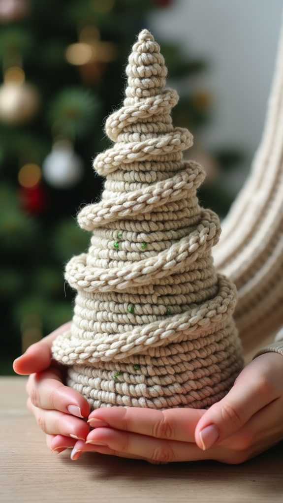 cozy handcrafted yarn decoration