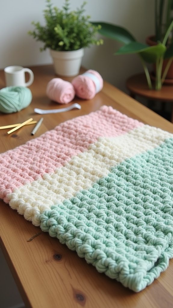 cozy knitted baby blanket