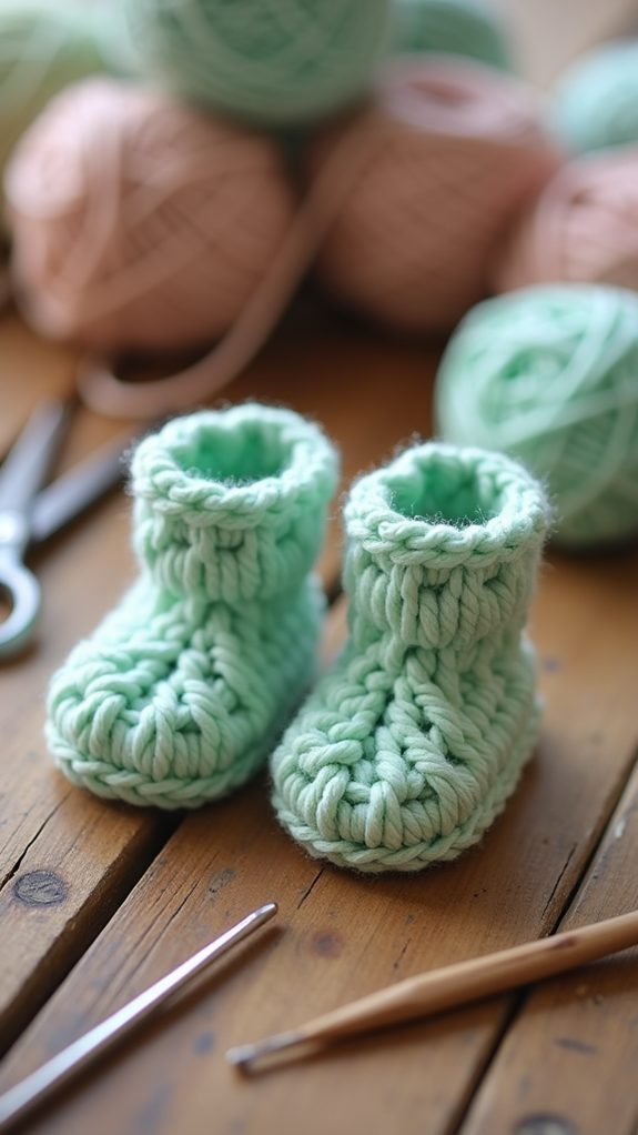 cozy knitted infant footwear