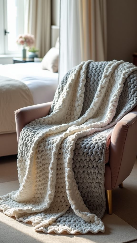 cozy minimalist crochet blanket
