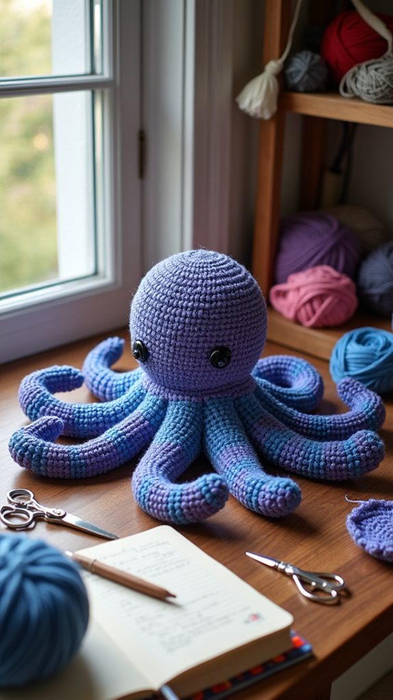 cozy octopus pillow design