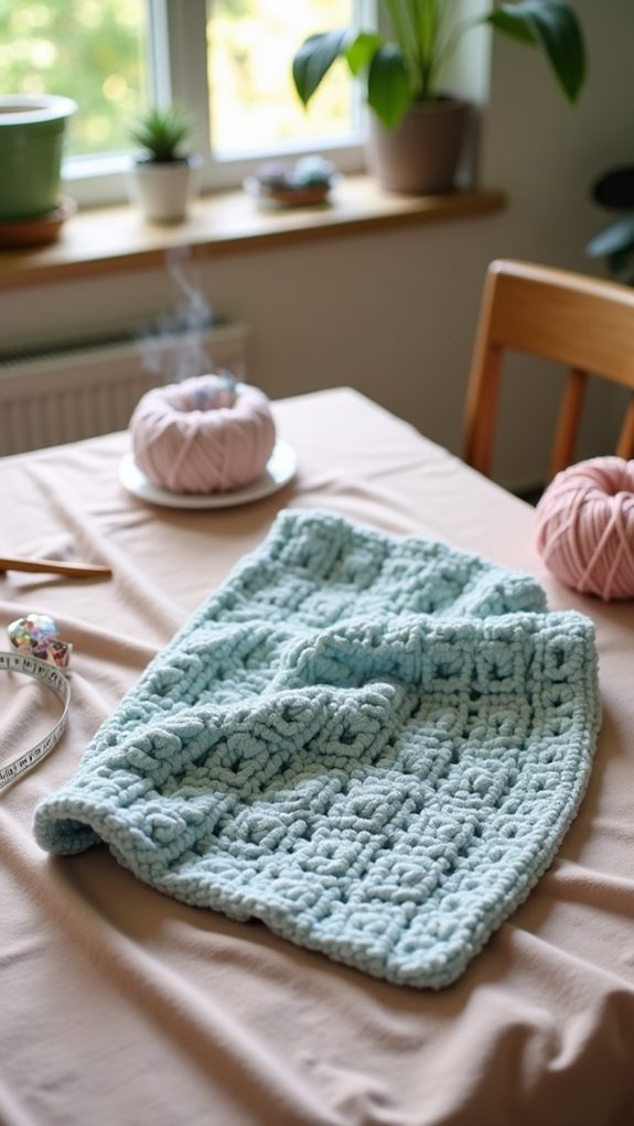 cozy textured baby blanket
