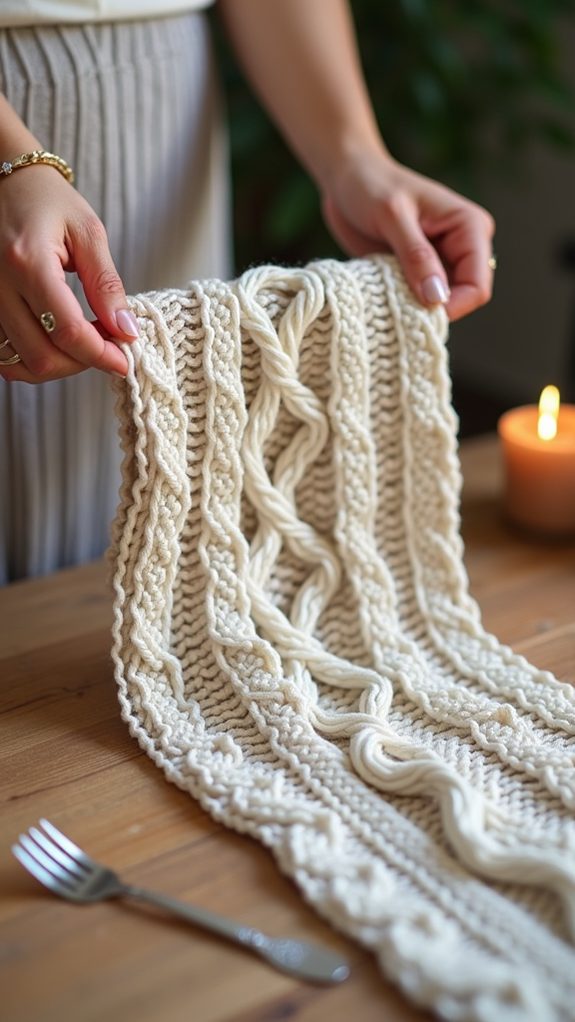 cozy textured knit runner