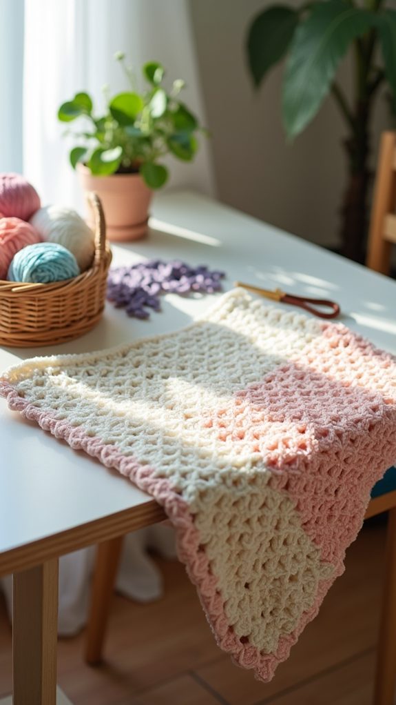 cozy textured waffle blanket