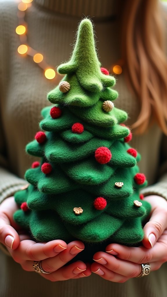 crafted woolen tree decoration