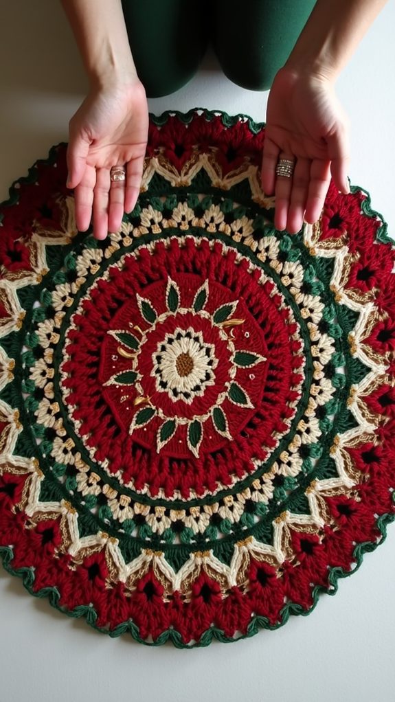 crochet holiday tree skirt