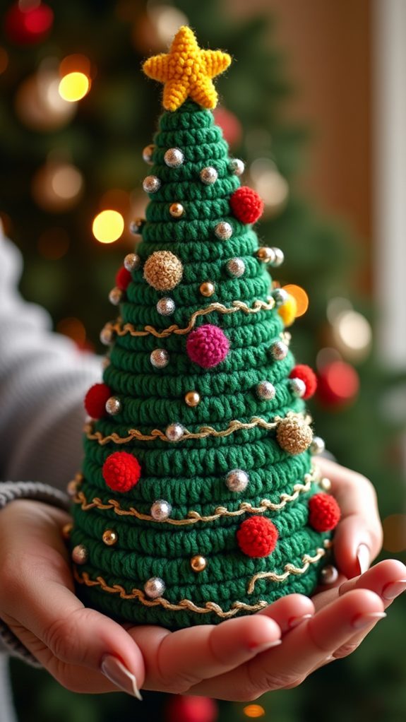 crocheted festive holiday decoration