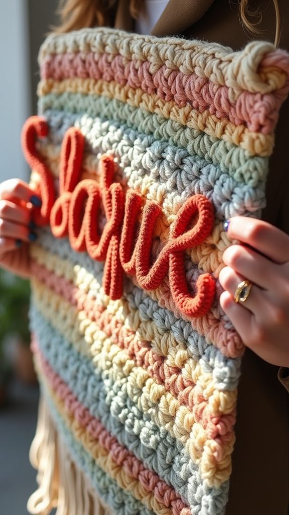 custom crochet name art