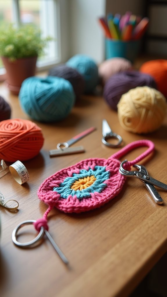 custom handmade crochet keychains