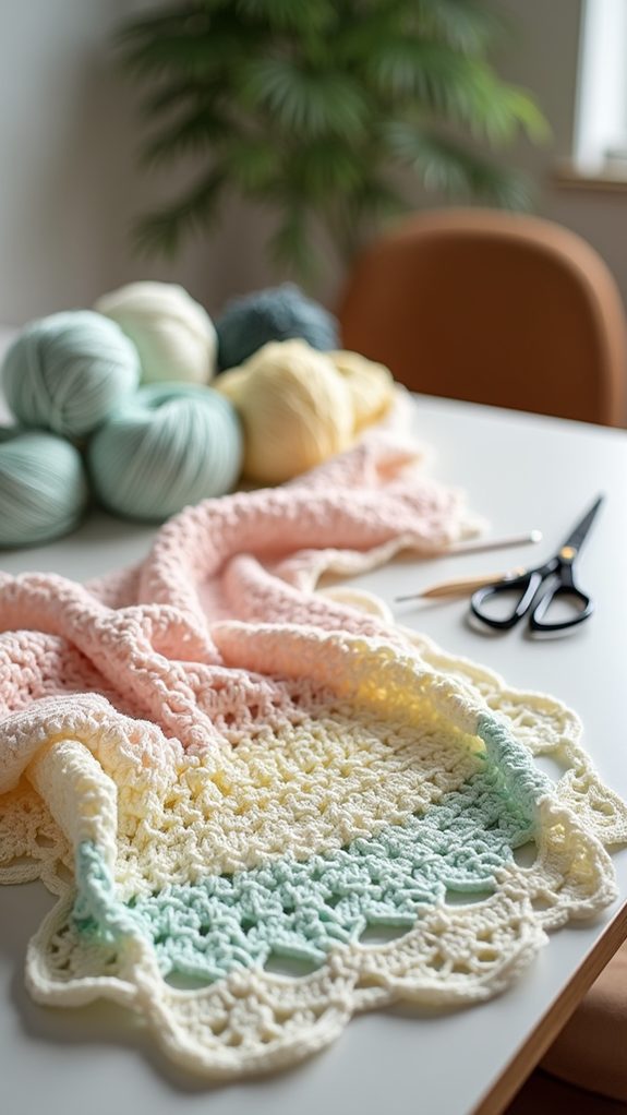 delicate crochet baby blanket
