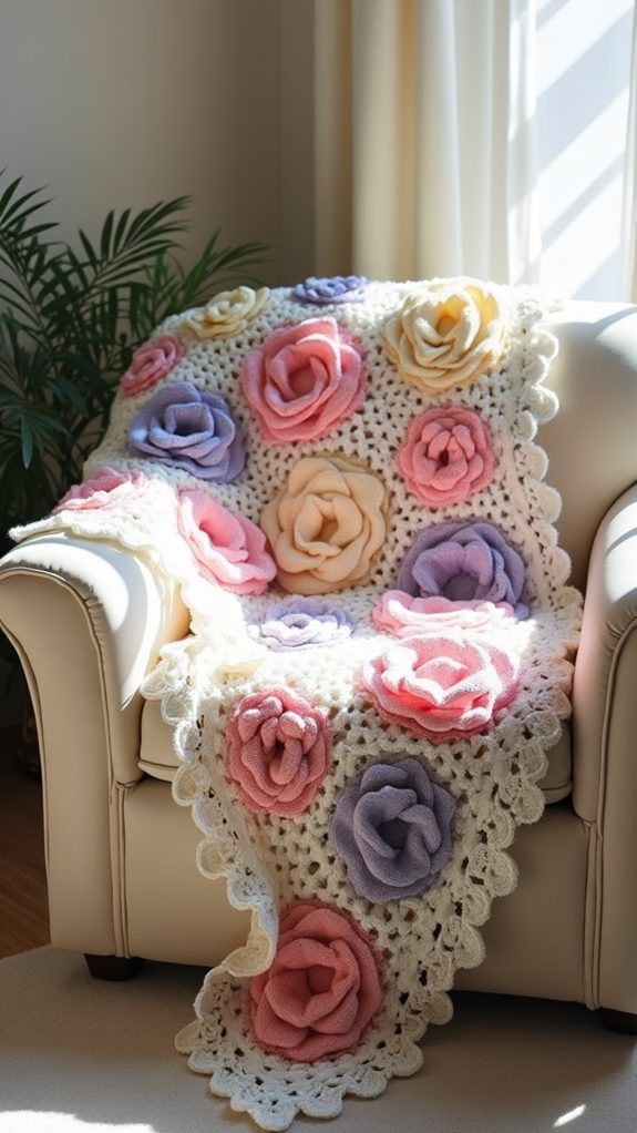 delicate floral crochet design