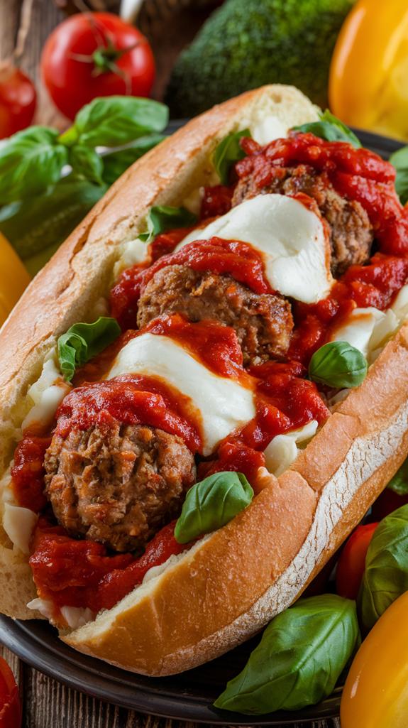 delicious meatball sandwich delight