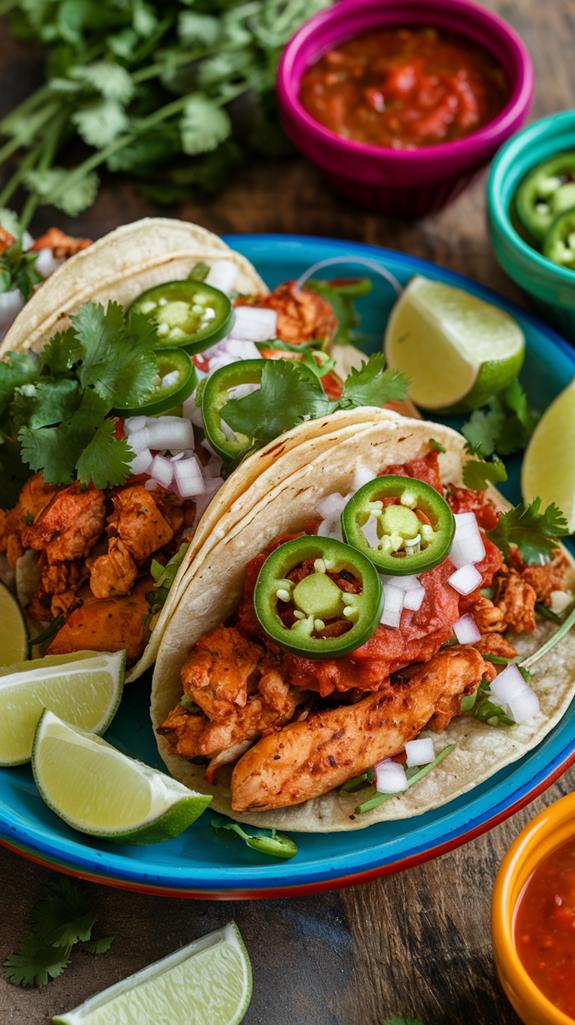 flavorful spicy chicken tacos