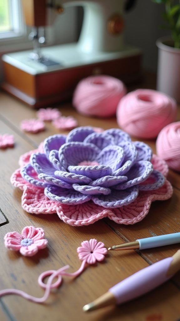 flower embroidery design technique