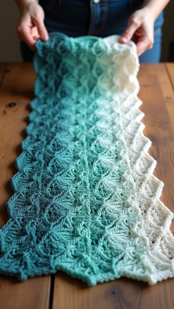 gradient table runner design