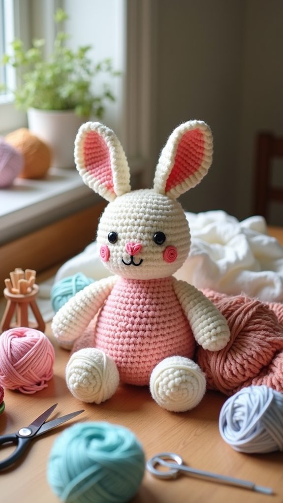 handmade crochet bunny toy