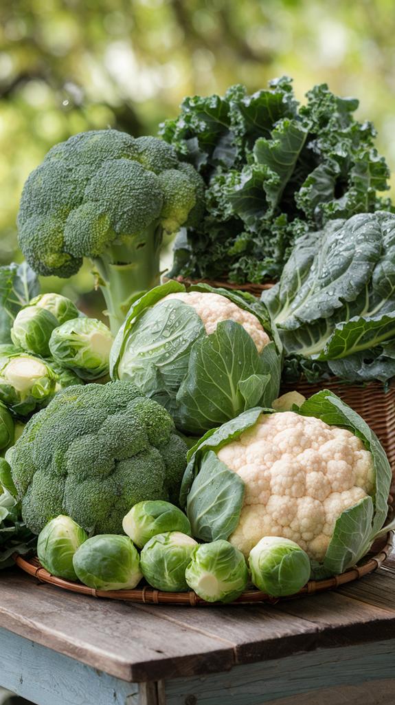 healthy green vegetable family