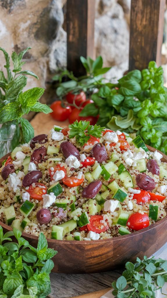 healthy mediterranean grain salad
