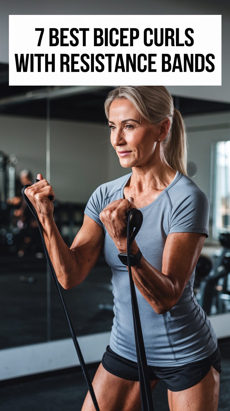 Bicep Curls With Resistance Bands