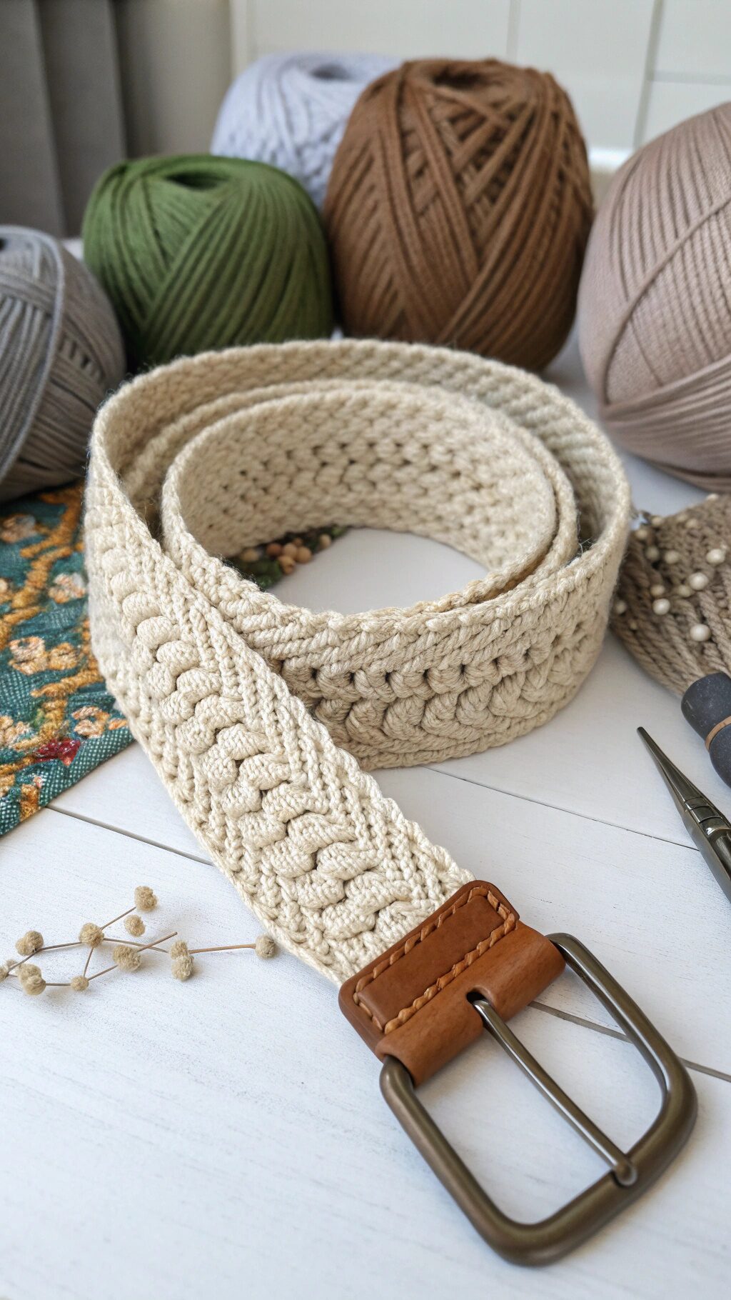 Classic Neutral Crochet Belt
