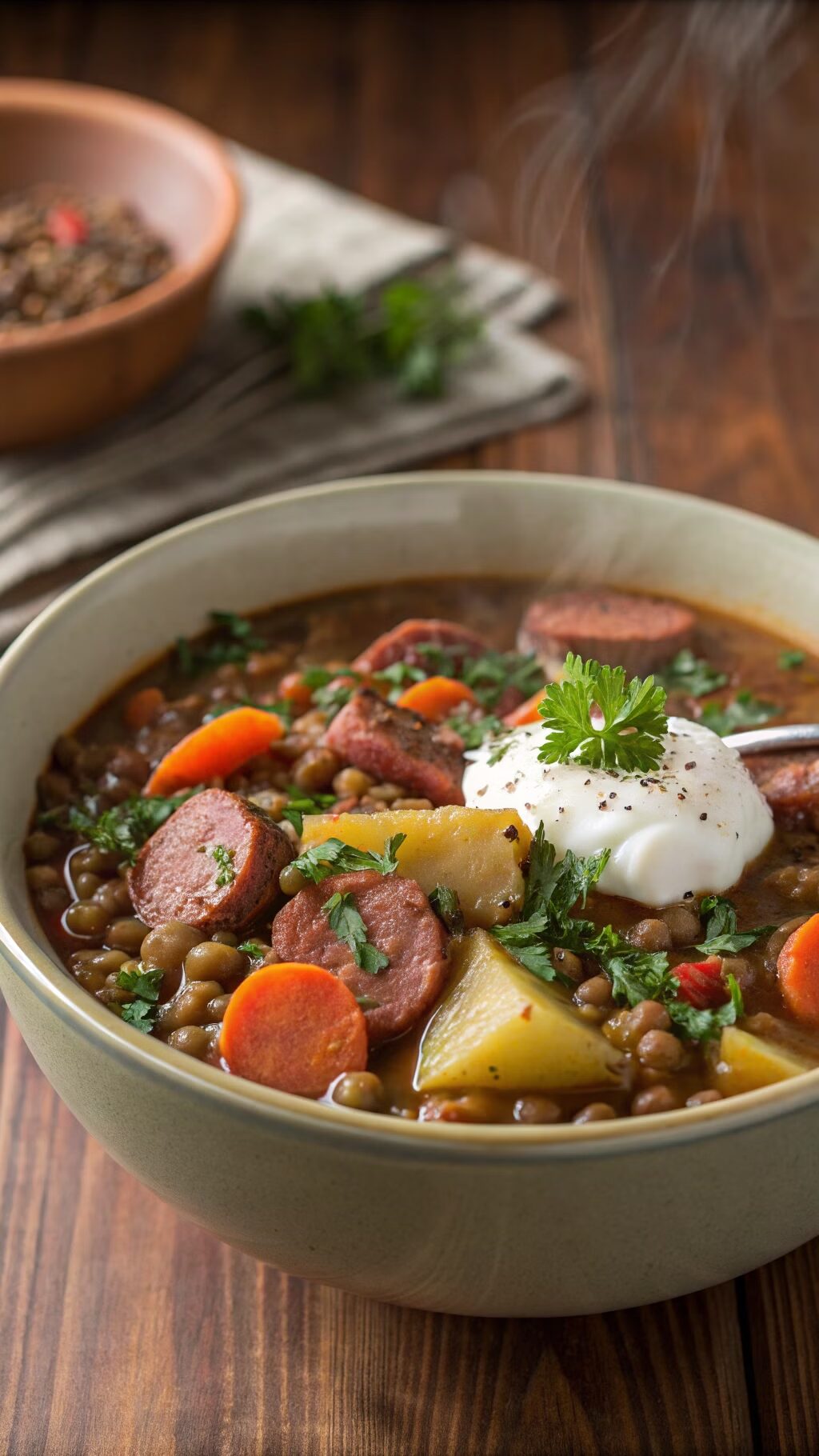 Savory Lentil and Sausage Stew