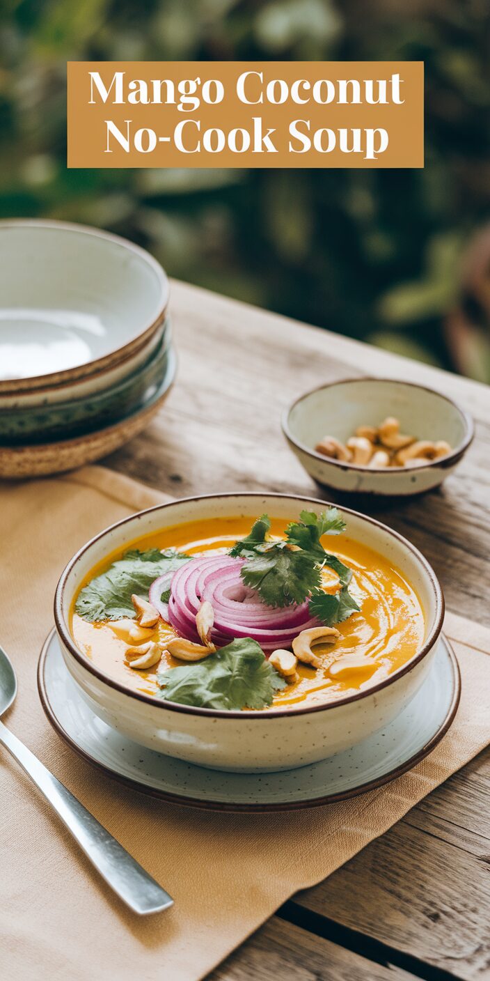 Mango Coconut No-Cook Soup