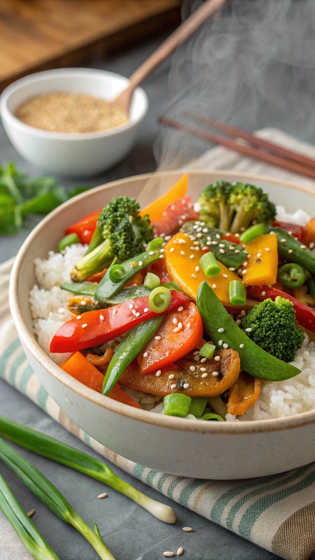 Vegetable Stir-Fry With Rice