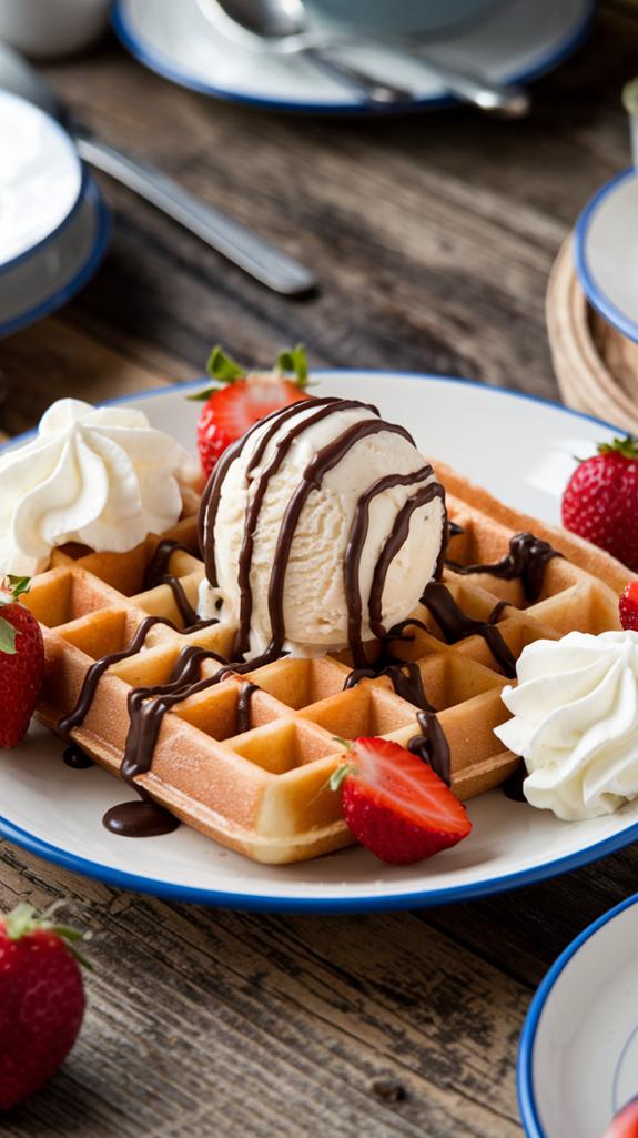 indulgent waffle dessert creations