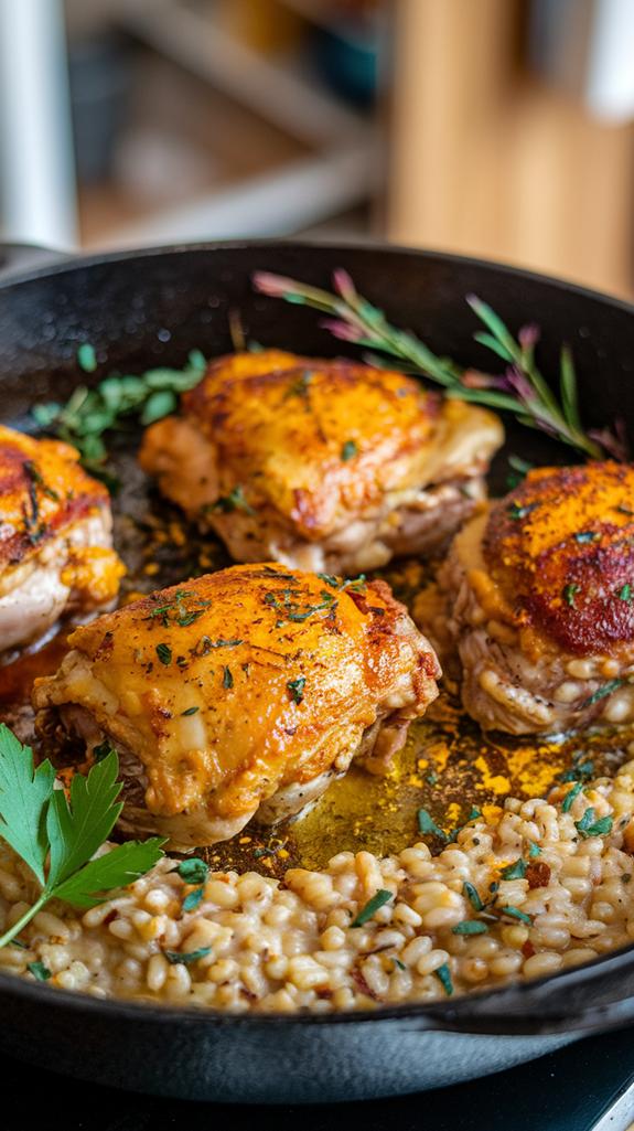 perfectly cooked chicken thighs