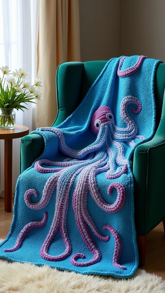 playful octopus themed blanket designs