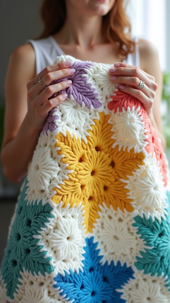quilted star patterned blanket