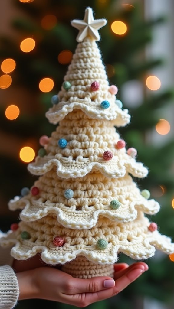 retro crochet tree design