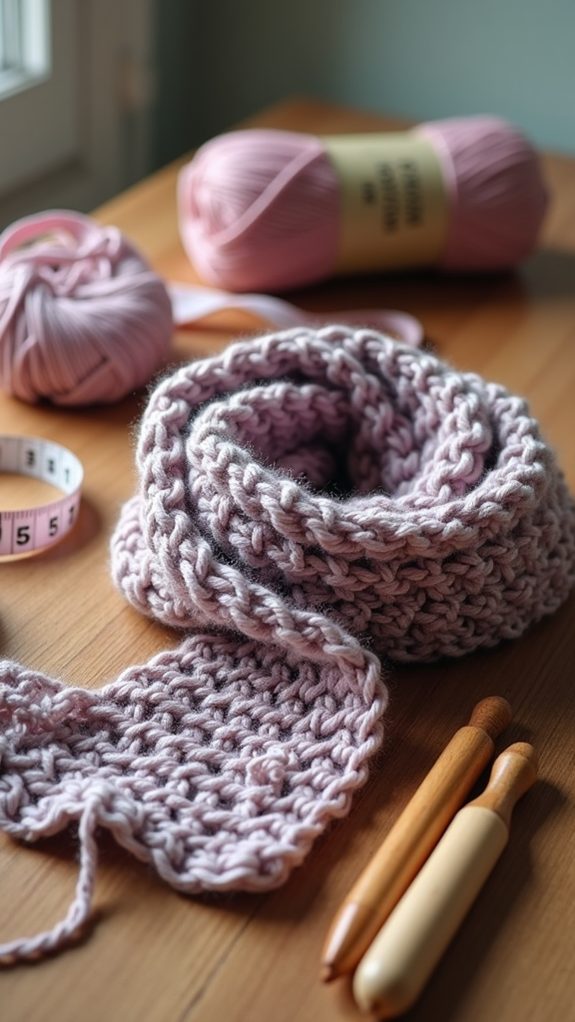 simple knit neckwear design