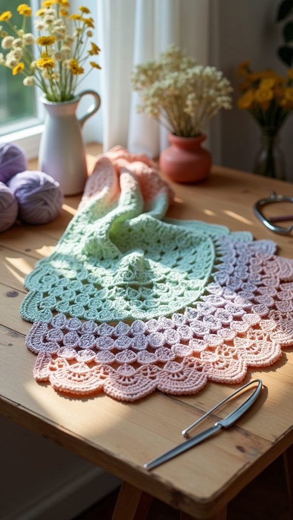 simple knit shawl design