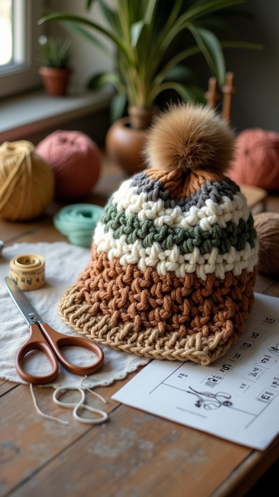 stylish bohemian knit hat