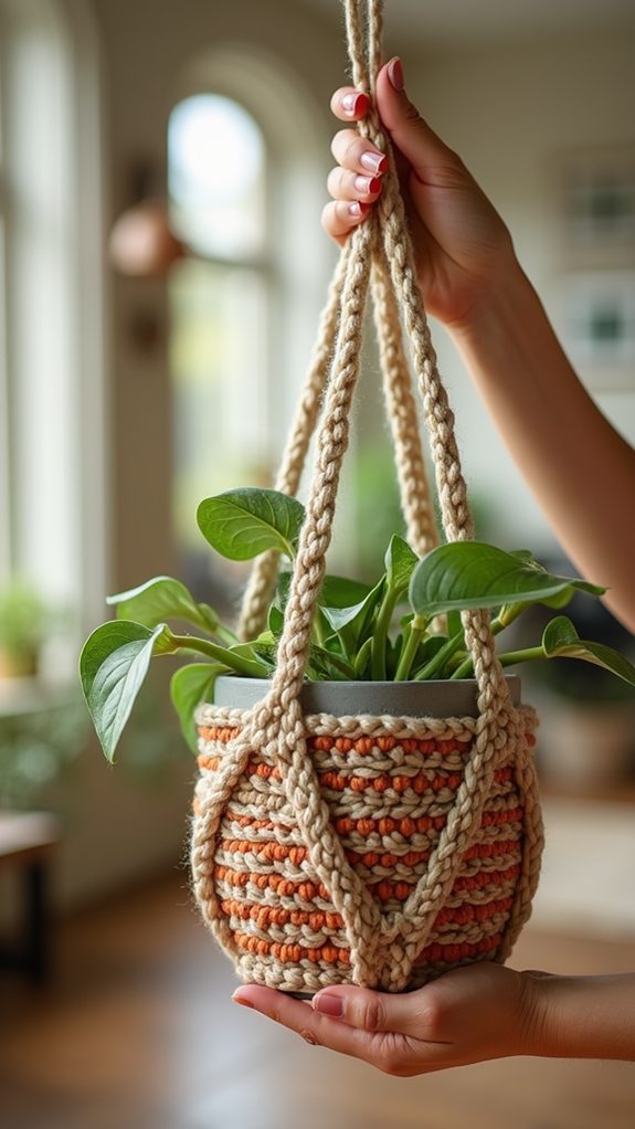 stylish geometric plant holder